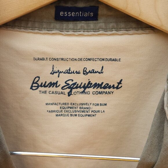 RETRO BUM EQUIPMENT CARGO SHIRT Men's Size Large Small Stash Pocket - Picture 8 of 10